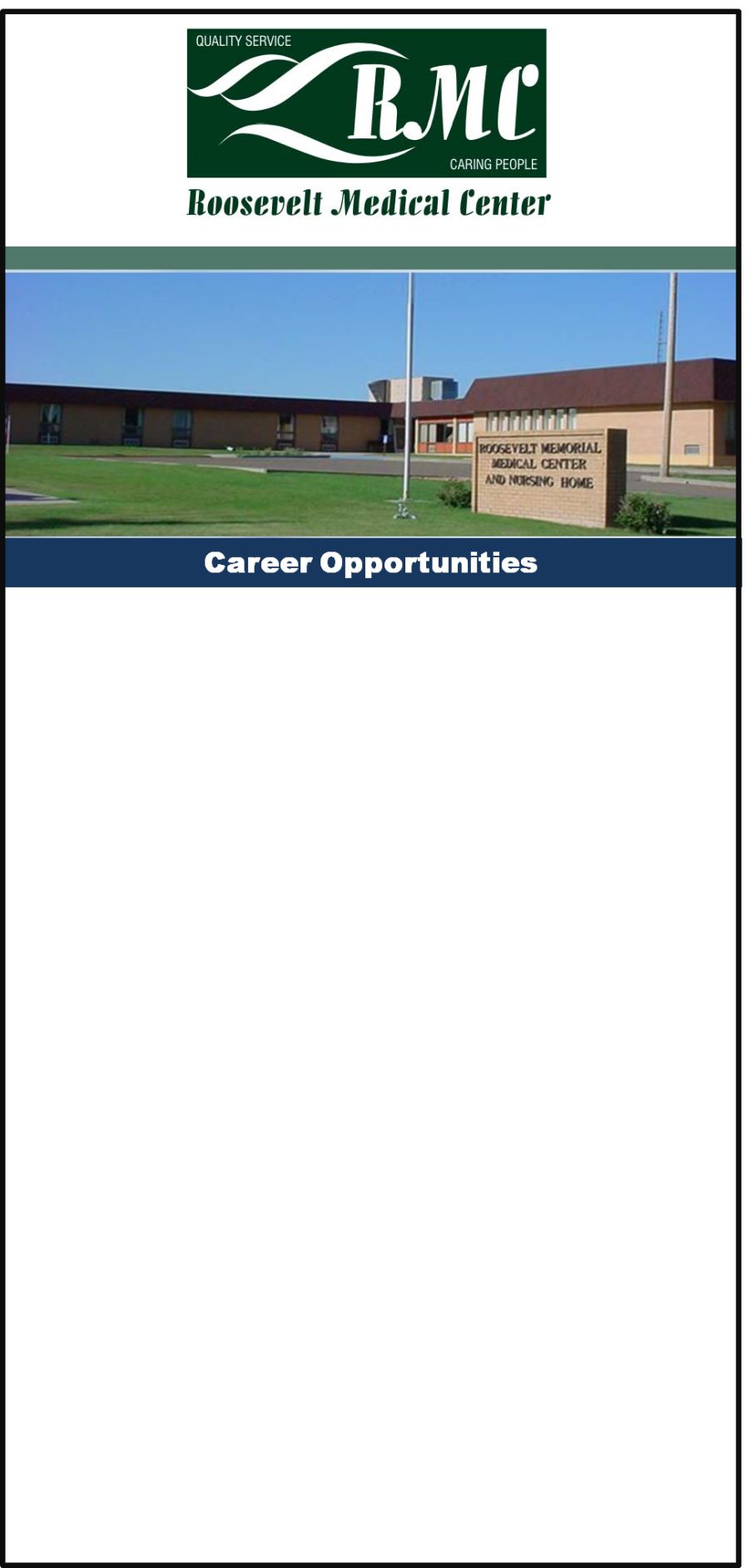 Roosevelt Medical Center Careers